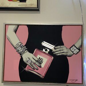 Canvases, macbook air case, and a Ukulele